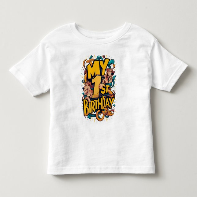 My 1st Birthday With Dogs Toddler T-shirt (Front)