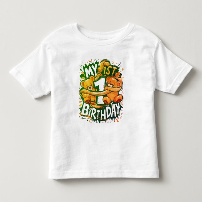 My 1st Birthday With Teddy bears Toddler T-shirt (Front)