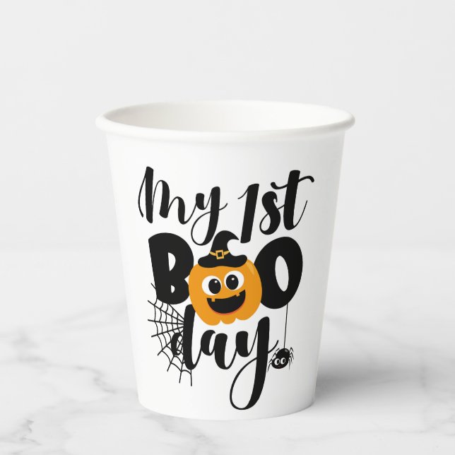 My 1st boo day paper cups (Front)