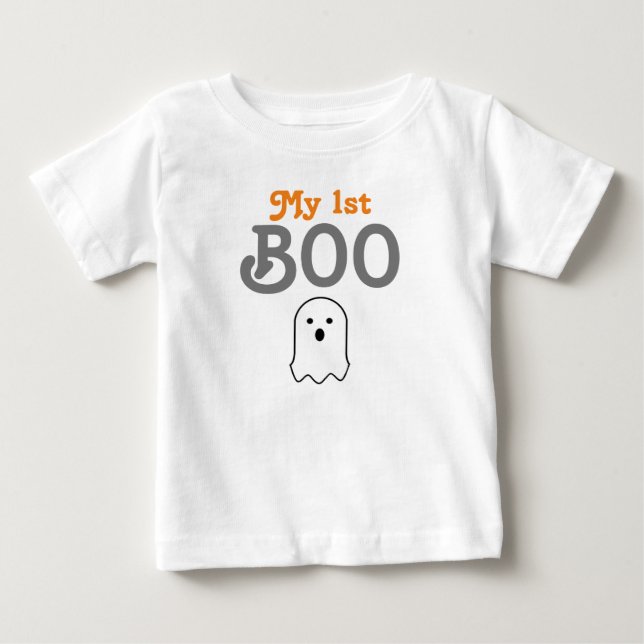 My 1st Boo Halloween Ghost Baby T-Shirt (Front)