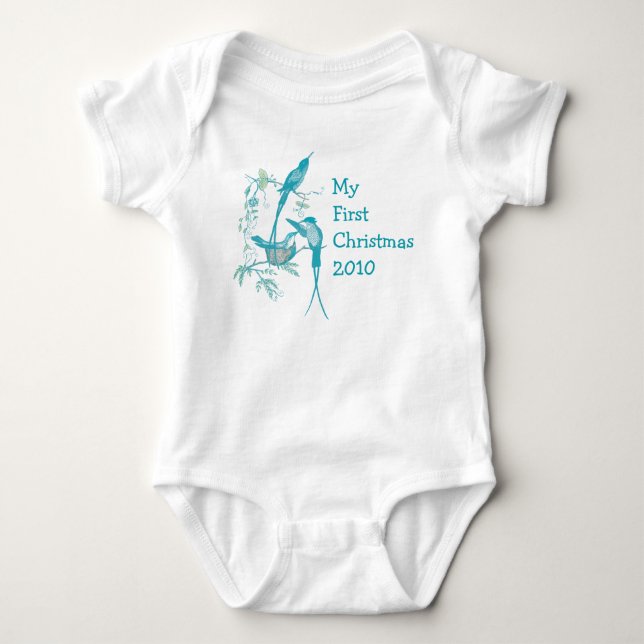 My 1st Christmas 2010 Baby T-shirt Baby Bodysuit (Front)