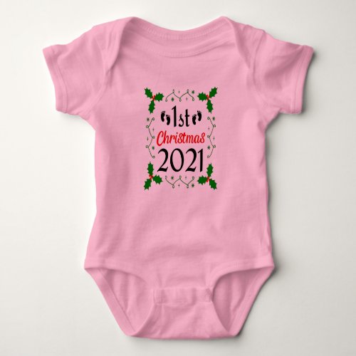 My 1st Christmas 2021 Baby Bodysuit