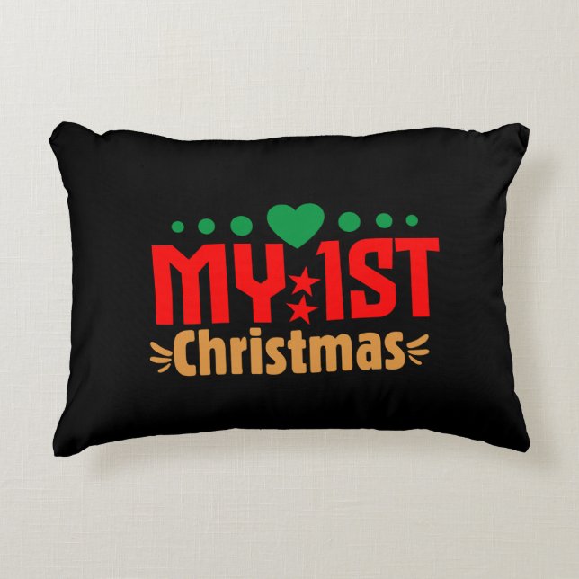 My 1st Christmas-39723 Accent Pillow (Front)