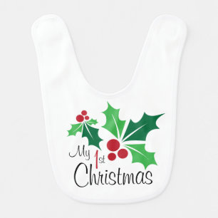 My 1st Christmas Baby Bib