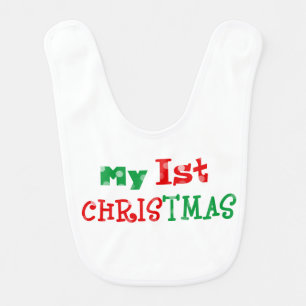 my 1st Christmas Baby Bib