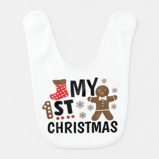 My 1st Christmas Baby Bib
