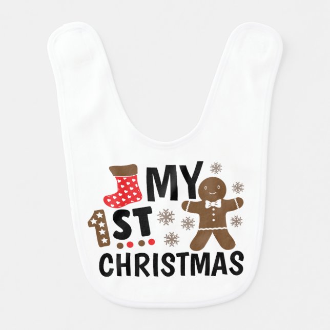 My 1st Christmas Baby Bib (Front)