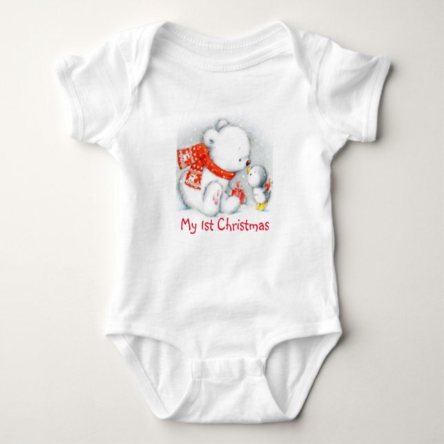 My 1st Christmas Baby Bodysuit (Front)