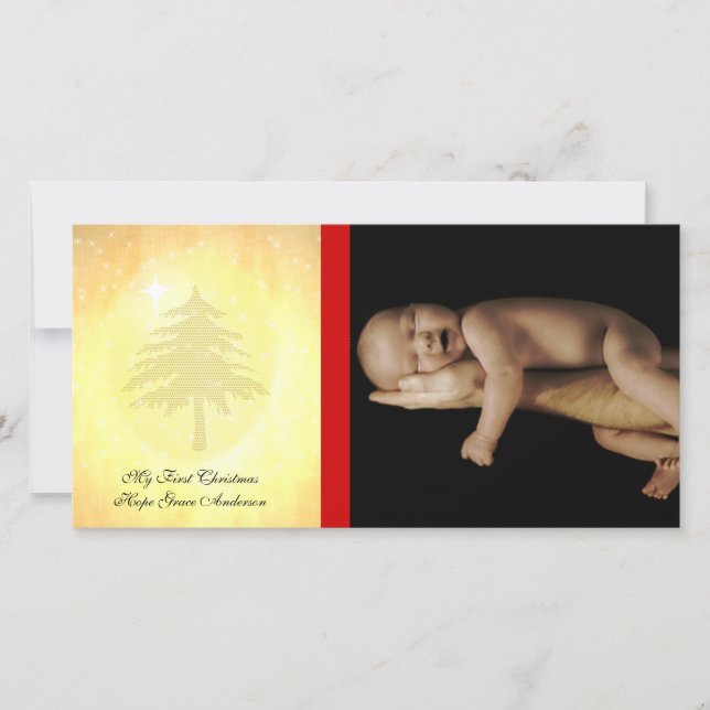 My 1st Christmas Baby Photo Card (Front)