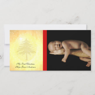 My 1st Christmas Baby Photo Card