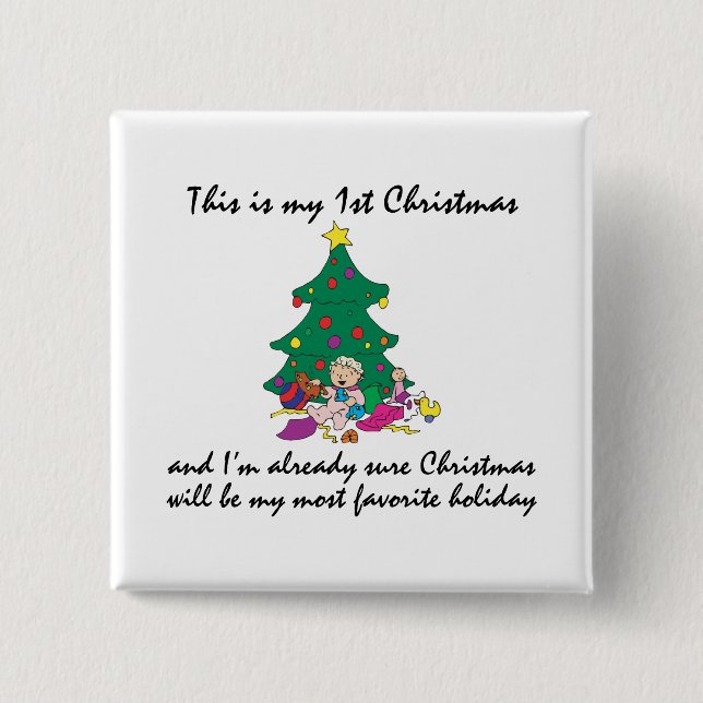 My 1st Christmas Button (Front)