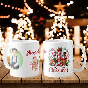 My 1st Christmas Candy Cane Photo Coffee Mug