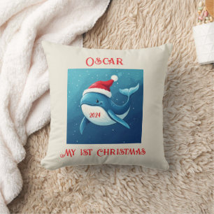 My 1st Christmas, Customized Baby Gift For Xmas,  Throw Pillow