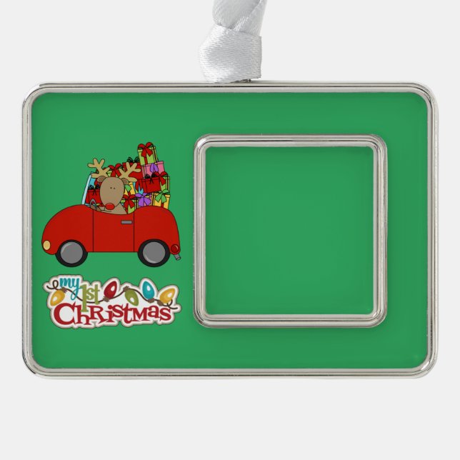 My 1st Christmas Driving Reindeer Ornament (Front)