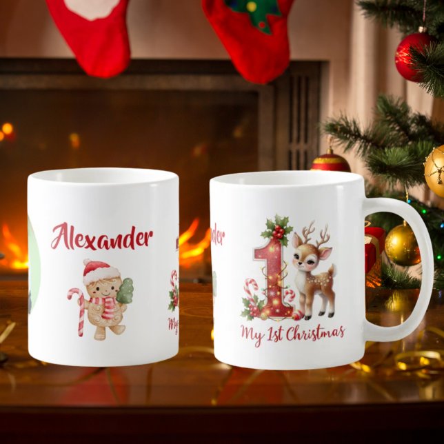 My 1st Christmas Little Reideer Photo Coffee Mug (Creator Uploaded)