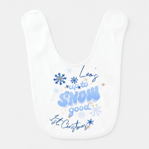 My 1st Christmas Novelty Funny Quote Boys Baby Baby Bib