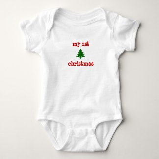 "my 1st christmas" onsie with tree baby bodysuit