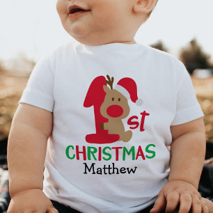 My 1st Christmas Personalized Kid Baby T-Shirt