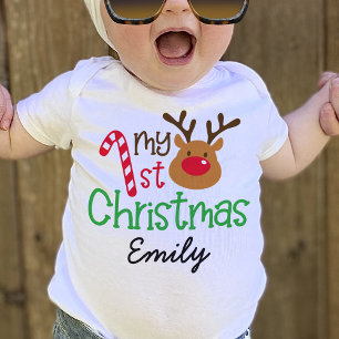 My 1st Christmas Personalized Kid Baby T-Shirt