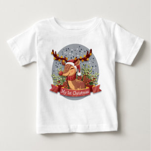 My 1st Christmas Reindeer Baby T-Shirt