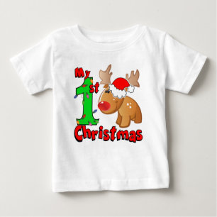 My 1st Christmas Reindeer Baby T-Shirt