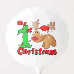 My 1st Christmas Reindeer Balloon