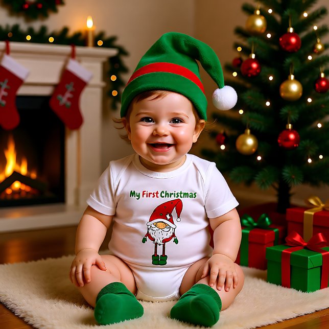 🎄 My 1st Christmas with Cute Santa Baby Bodysuit (🎄 My 1st Christmas with Cute Santa Baby Bodysuit)