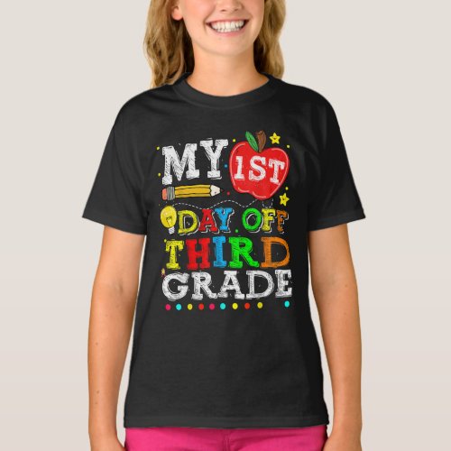 My 1st Day Of Third Grade Back To School T_Shirt