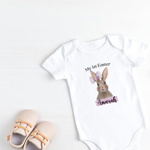 My 1st Easter Baby Short Sleeve One Piece  Baby Bodysuit