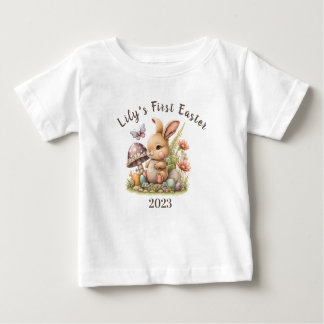 My 1st Easter Bunny Cute Gift Personilzesd Rabbit Baby T-Shirt