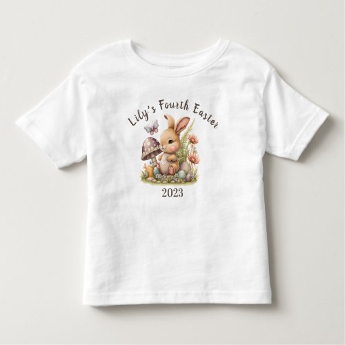 My 1st Easter Bunny Cute Gift Personilzesd Rabbitt Toddler T_shirt