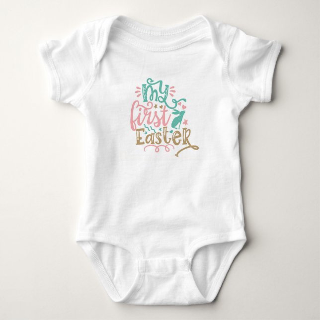 My 1st Easter, Easter  Baby Bodysuit (Front)