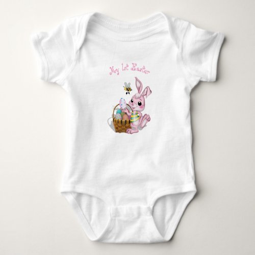 My 1st Easter Pink Bunny Baby Bodysuit