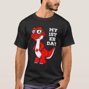 My 1St EH Day Funny Maple Leaf Canadian Flag Kids T-Shirt