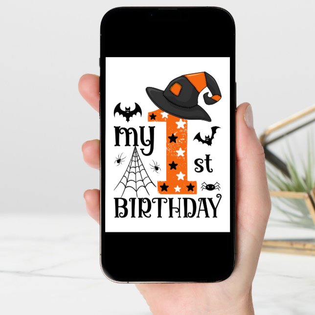 My 1st Halloween Birthday  Card (Front Digital)