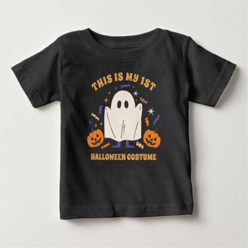 My 1st Halloween Costume Spooky Boo Ghost Pumpkin Baby T_Shirt