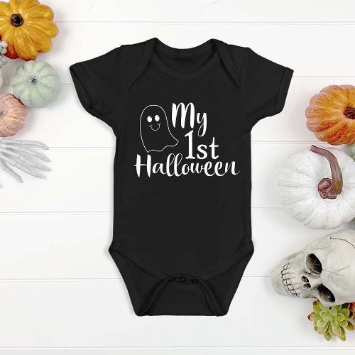 My 1st Halloween Cute Baby Ghost Baby Bodysuit