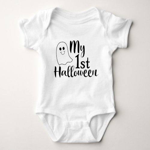 My 1st Halloween Cute Baby Ghost Baby Bodysuit