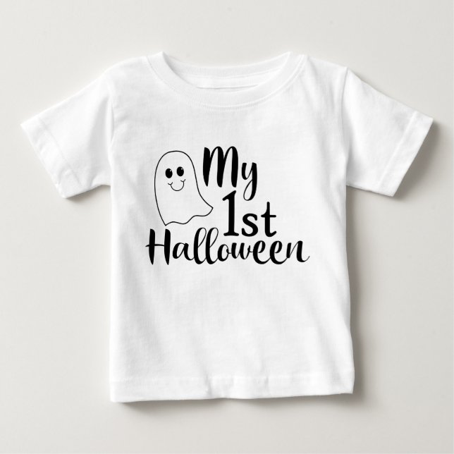 My 1st Halloween Cute Baby Ghost Baby T-Shirt (Front)