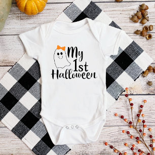 My 1st Halloween Cute Baby Girl Ghost Baby Bodysuit