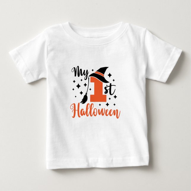 My 1st Halloween Cute Baby Spooky Baby T-Shirt (Front)