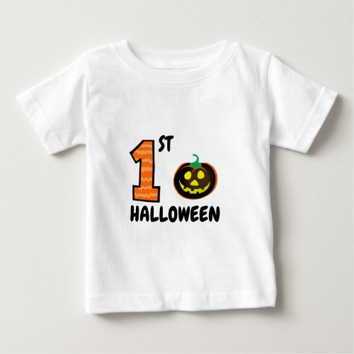 My 1st Halloween Cute Baby Spooky Body Suit Baby B Baby T_Shirt