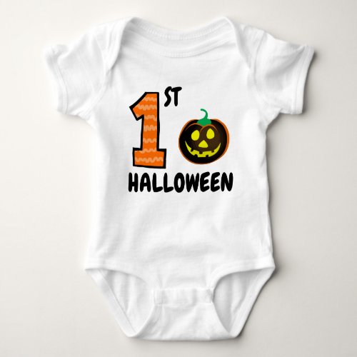 My 1st Halloween Cute Baby Spooky Body Suit Baby Bodysuit