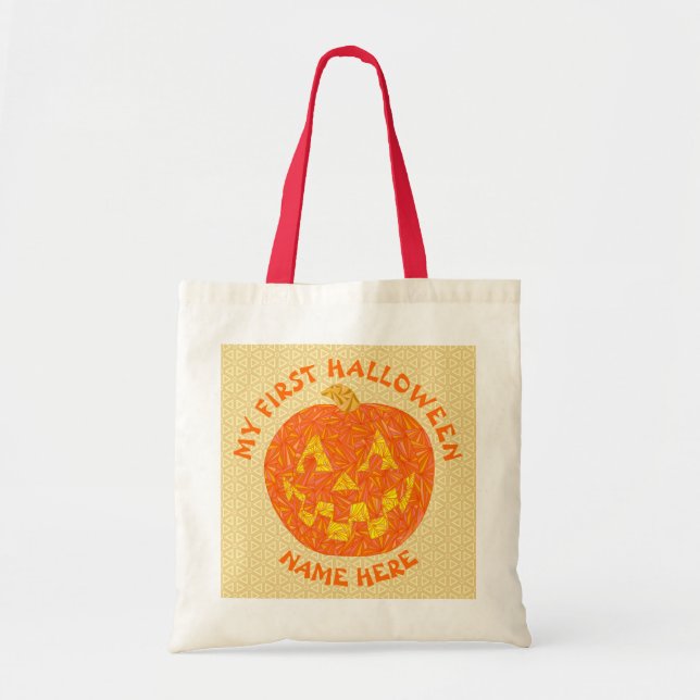 My 1st Halloween Jack O Lantern Pumpkin Fun Tote Bag (Front)