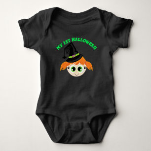 My 1st Halloween Little Witch Baby Bodysuit