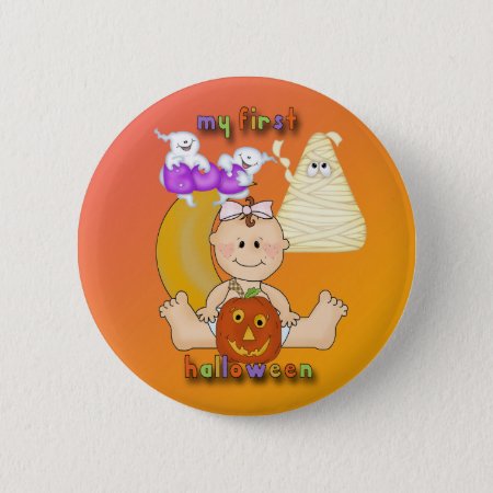 My 1st Halloween Round Button
