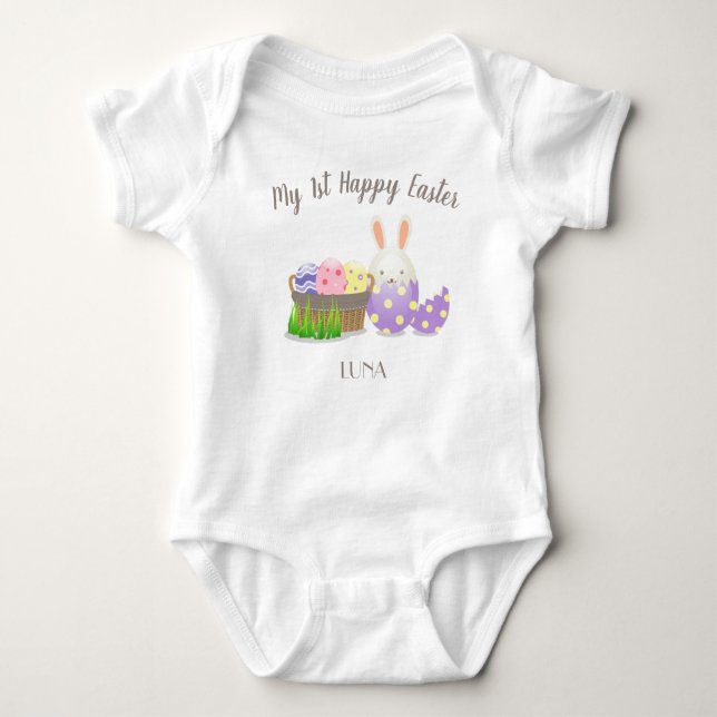 My 1st Happy Easter Baby Bodysuit (Front)