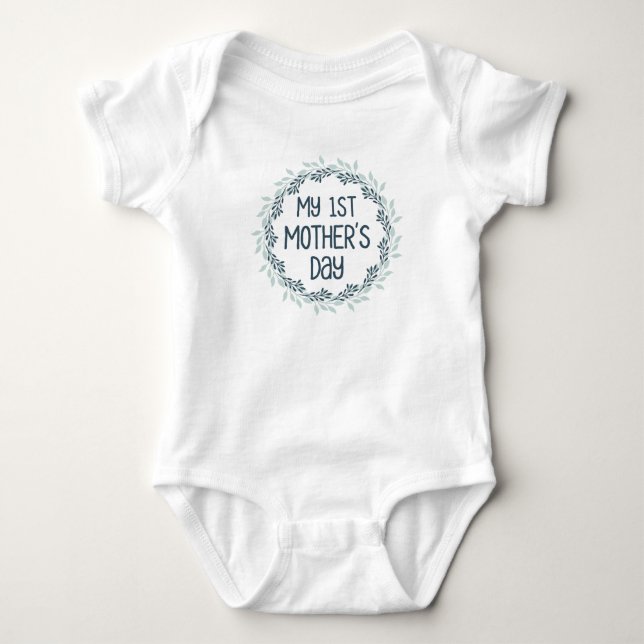 My 1st Mother's Day // Cute Mother's Day Baby Bodysuit (Front)