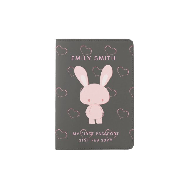 My 1st Passport - personalized girls first Holder (Front)