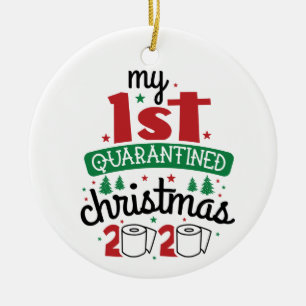 My 1st Quarantined Christmas 2020   Fun Photo Ceramic Ornament